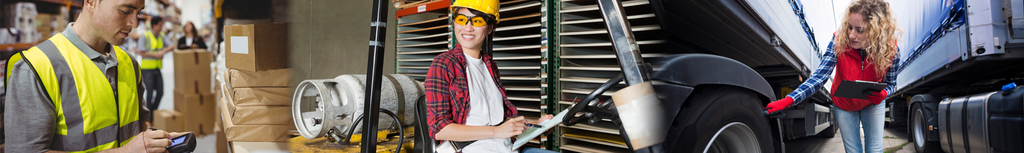 Staff working in the logistics industry